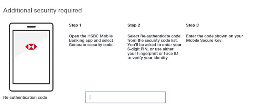 enter the code  interface